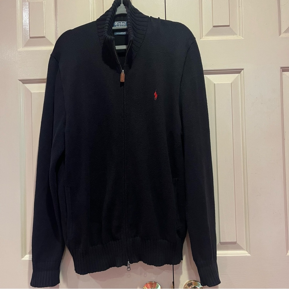 Polo Ralph Lauren Full Zip Sweater Men’s size XL Black